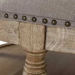 Round Gray Cepheus Tufted Ottoman
