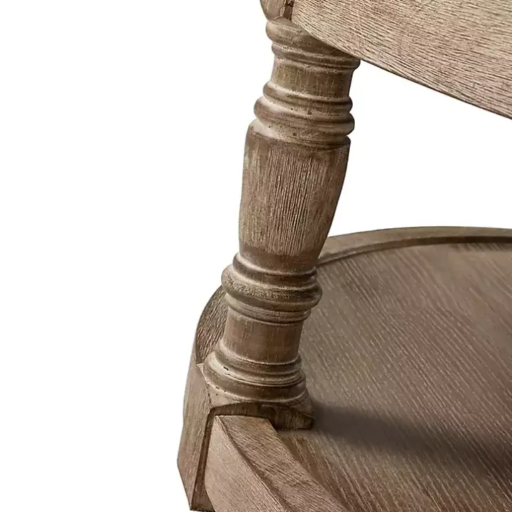 Round Gray Cepheus Tufted Ottoman