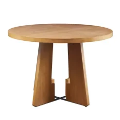 Round Pecan Wood Kenny Dining Table