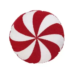 Round Peppermint Candy Pillow