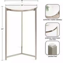 Round Silver Aguilar Accent Table