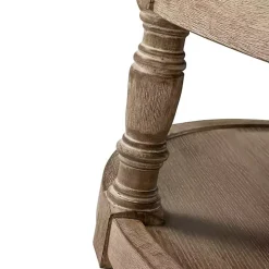 Round Tan Cepheus Tufted Ottoman