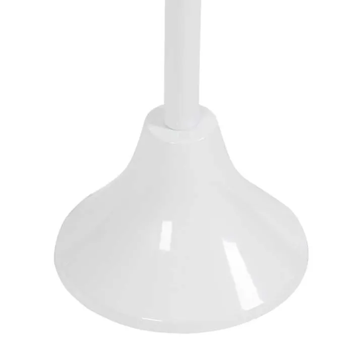 Round White Metal Layla Accent Table