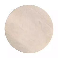 Round Whitewashed Wood Dani Accent Table