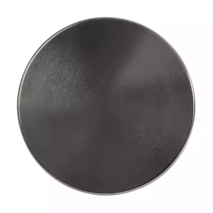 Round Zia Pewter Metal Accent Table