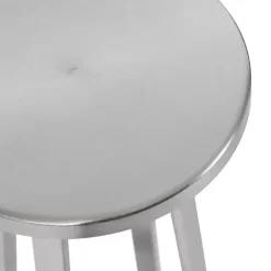 Round Zia Silver Metal Accent Table