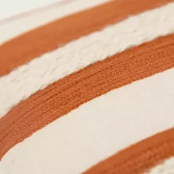 Rust and Ivory Ozzy Striped Pillow