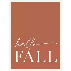 Rust Hello Fall Framed Wall Plaque