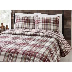 Rust Plaid Camden Full/Queen 3-pc. Quilt Set