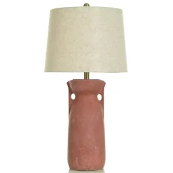 Rust Textured Cement Table Lamp