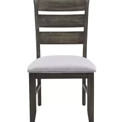 Rustic Brown Slat Back Dining Chairs, Set of 2