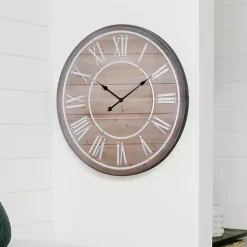 Rustic Charm Wood Wall Clock