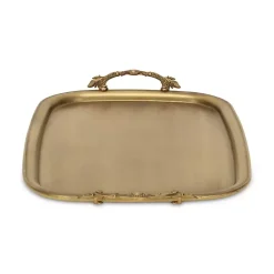 Rustic Gold Metal Decorative Tray