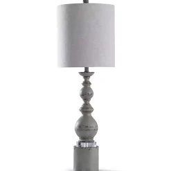 Rustic Gray Balustrade Buffet Lamp