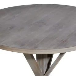 Rustic Graywash Hourglass Side Table