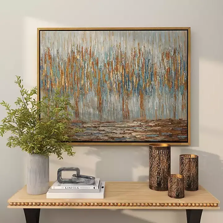 Rustic Reflections Framed Canvas Art Print