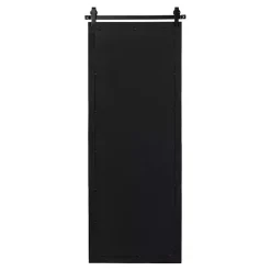 Rustic Walnut Barn Door Wall Mirror