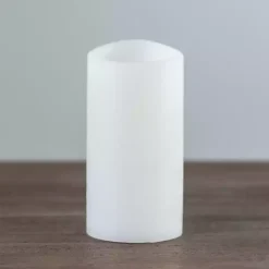 Rustic White LED Pillar Candle, 3x6 in.