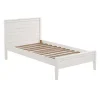 Rustic White Pine Panel Twin Bed Frame