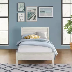 Rustic White Pine Panel Twin Bed Frame