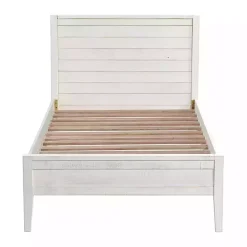 Rustic White Pine Panel Twin Bed Frame