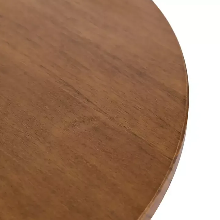 Rustic Wood Half Moon Floating Accent Table