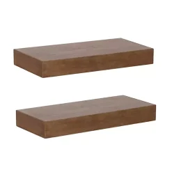 Rustic Wood 2-pc. Floating Shelves, 18 in.