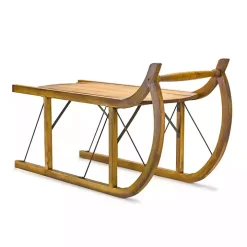 Rustic Wooden Sleigh Figurine