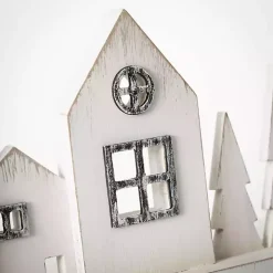 Rustic Wooden Tabletop Christmas Village