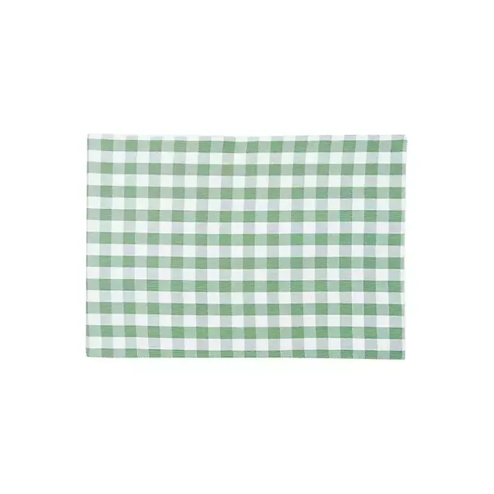 Sage Buffalo Check Cotton Placemats, Set of 6