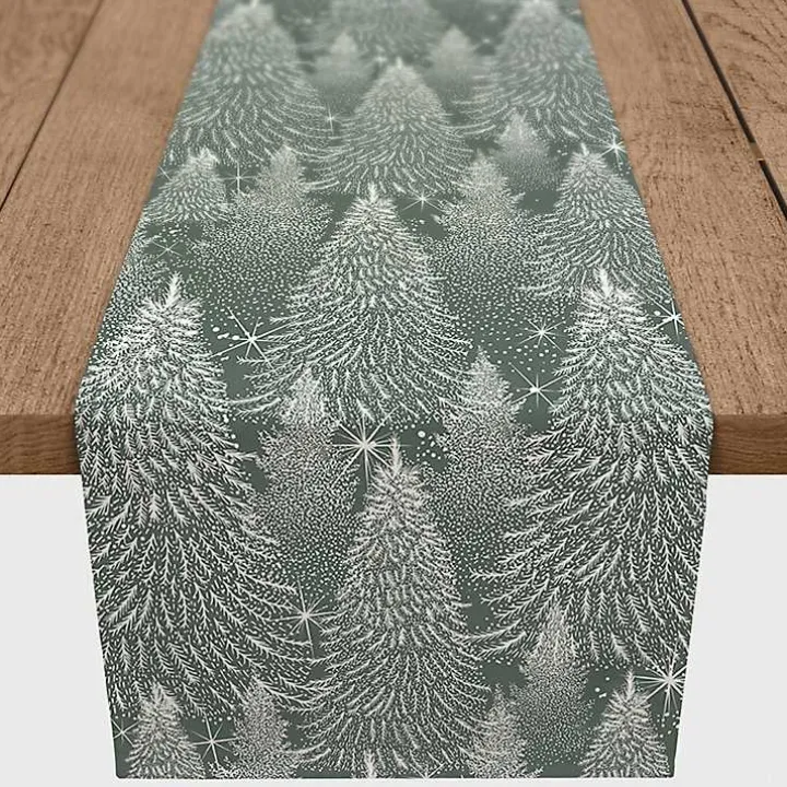 Sage Forest Winter Twill Table Runner, 72 in.