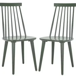 Sage Green Burris Dining Chairs, Set of 2