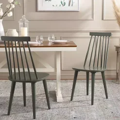 Sage Green Burris Dining Chairs, Set of 2