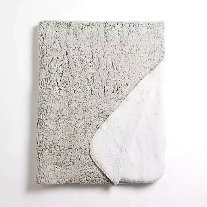 Sage Reversible Sherpa Throw