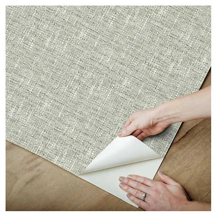 Sage Textured Poplin Peel & Stick Wallpaper