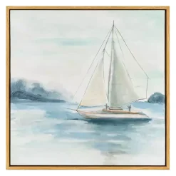 Sail from the Coast Framed Canvas Prints, Set of 2