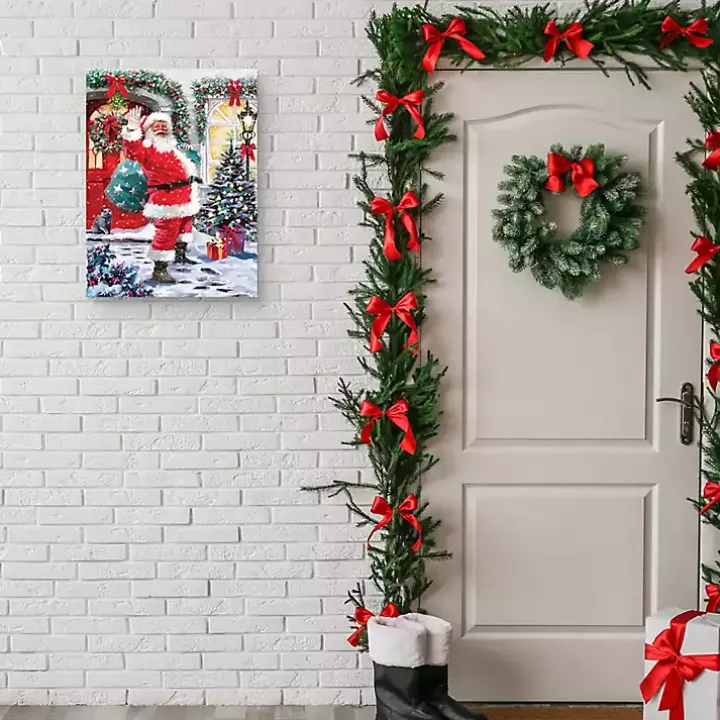 Saint Nick with Presents Christmas Wall Art Print