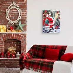 Saint Nick with Presents Christmas Wall Art Print