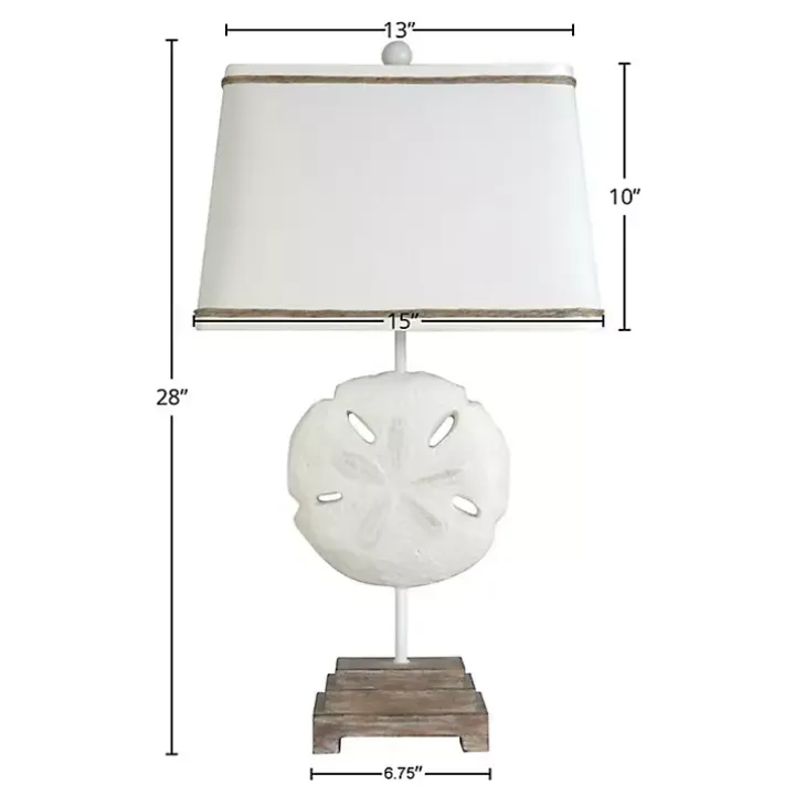 Sand Dollar Table Lamps, Set of 2