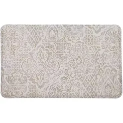 Sandy Beige Damask Nouveau Kitchen Mat