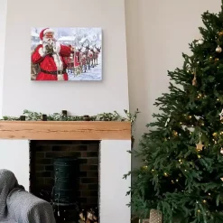 Santa and His Sleigh Canvas Art Print