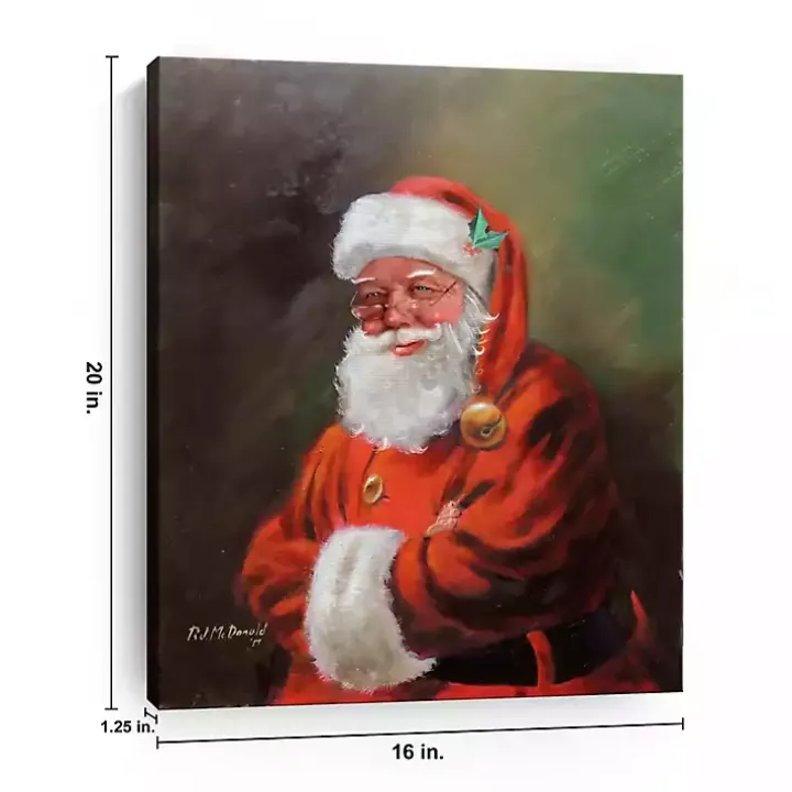 Santa Claus Portrait Canvas Art Print