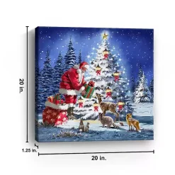 Santa Giving Gifts Canvas Art Print