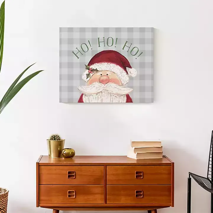 Santa Ho Ho Ho Christmas Canvas Art Print