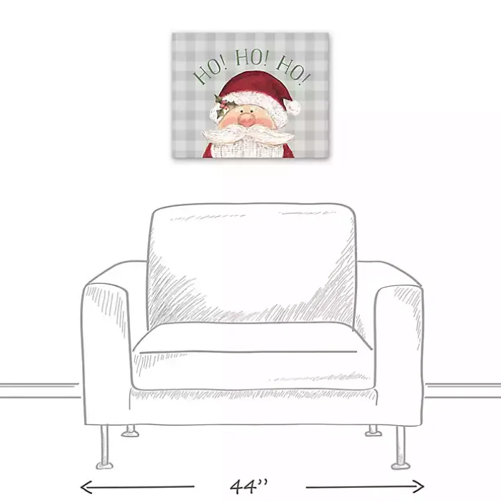 Santa Ho Ho Ho Christmas Canvas Art Print