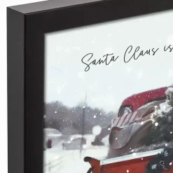 Santa is Coming to Town Framed Canvas Art Print
