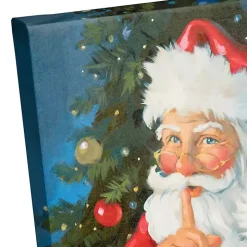 Santa Shhh Canvas Art Print