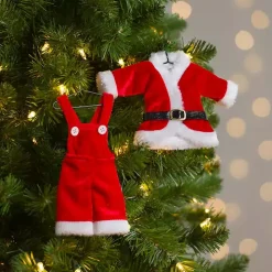 Santa Suit Christmas Ornaments, Set of 2