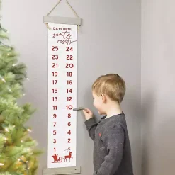 Santa Visits Countdown Hanging Wall Plaque