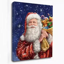 Santa with His Sack Of Gifts Canvas Art Print